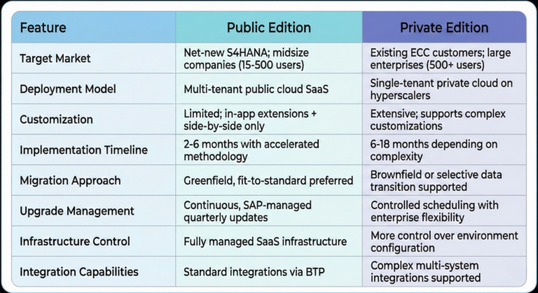 What is SAP S4HANA Cloud Public Edition and Private Edition – Complete ...